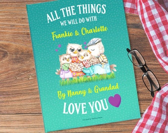 Gift For Grand Kids | A Personalized Book of All The Things Will Will Do | A Book Made By Grandparents | Keepsake Gift Book