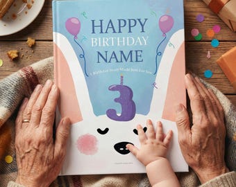 Libro de cumpleaños personalizado para niños de 1 a 8 años. Un recuerdo para siempre.