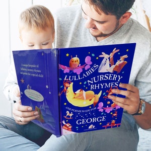Personalised Lullabies Book For Baby, For Ages 0-4 years, Keepsake Nursery Rhymes Book - NEXT DAY DISPATCH