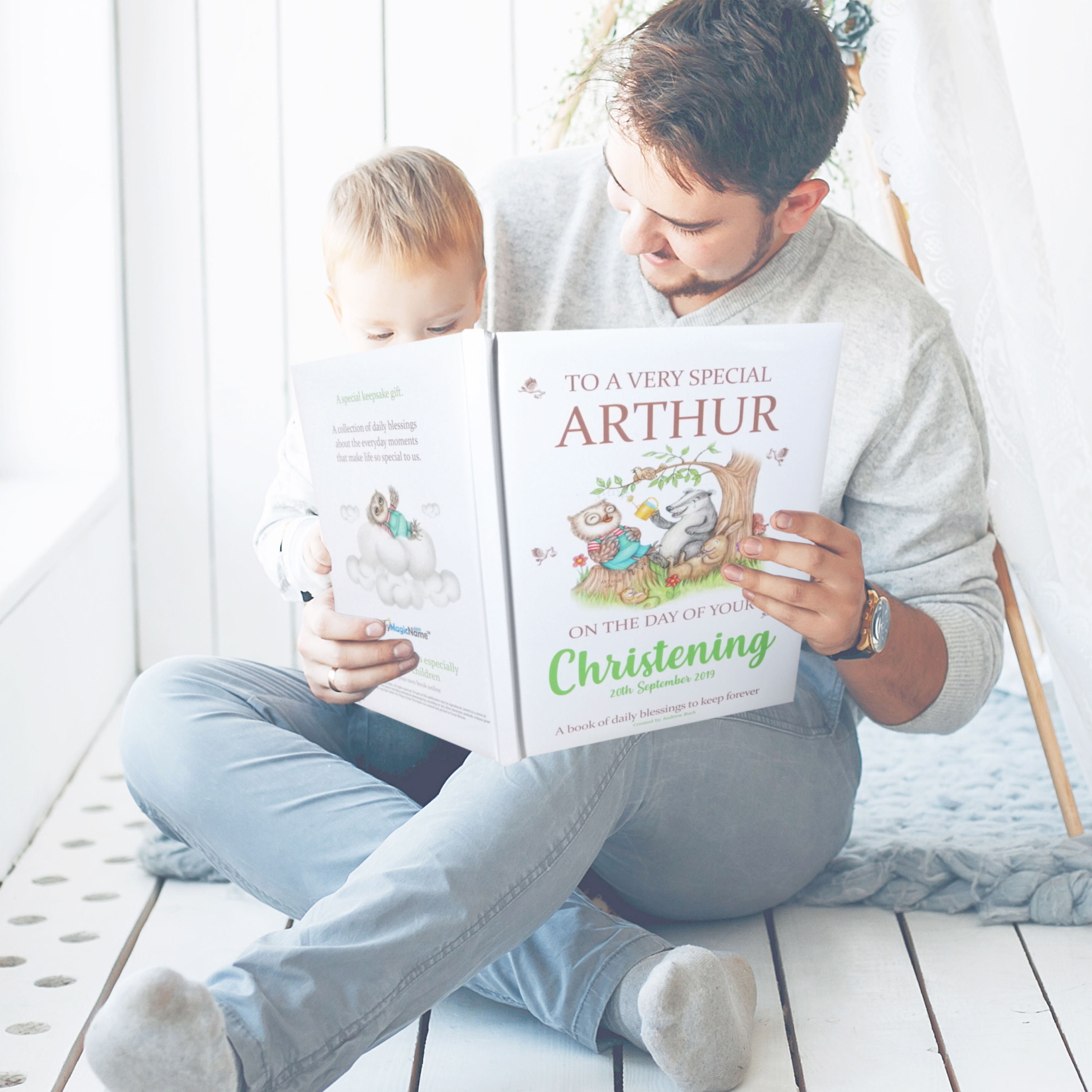 Personalised Christening Gift Book Of Nursery Rhymes - By My Magic Name