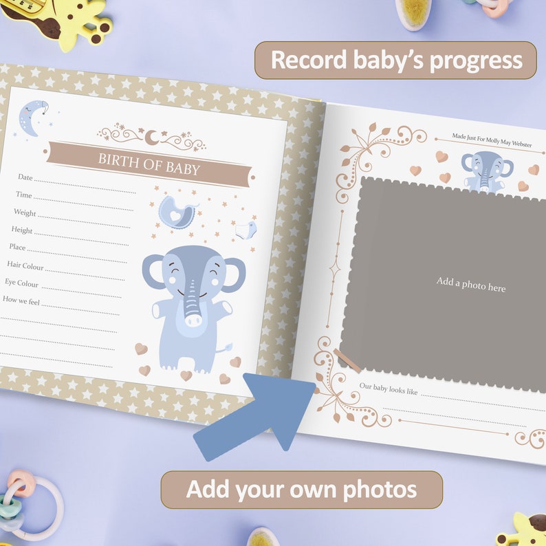 Baby Record Book Personalised for Mother and Baby A Special Etsy UK