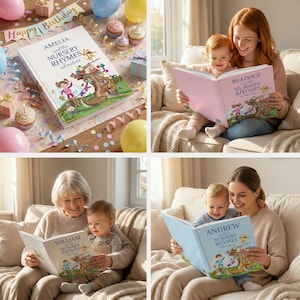 Personalised Book of Nursery Rhymes & Poems for Newborns and Toddlers. Keepsake image 2