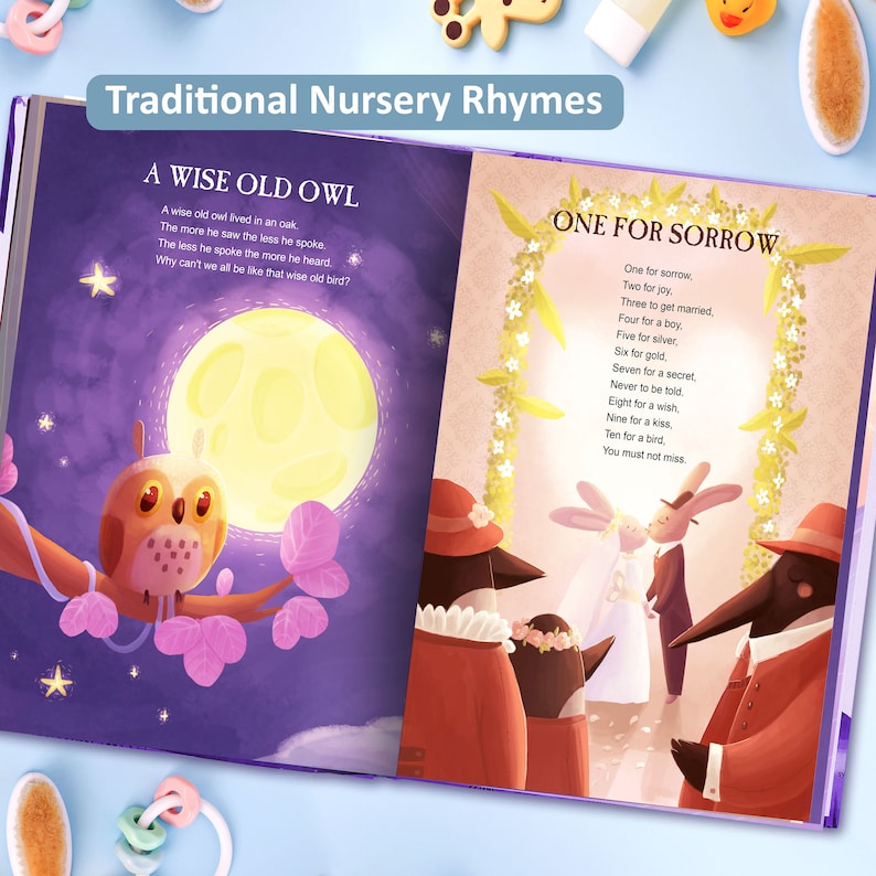 Personalised Lullabies Book for Baby for Ages 04 Years Etsy