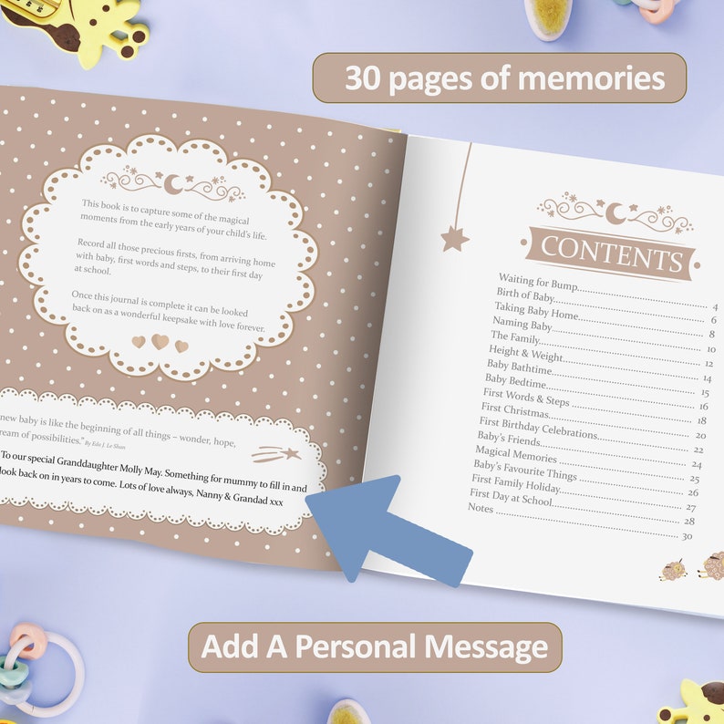Baby Journal Book Personalized for Mother and Baby A Etsy