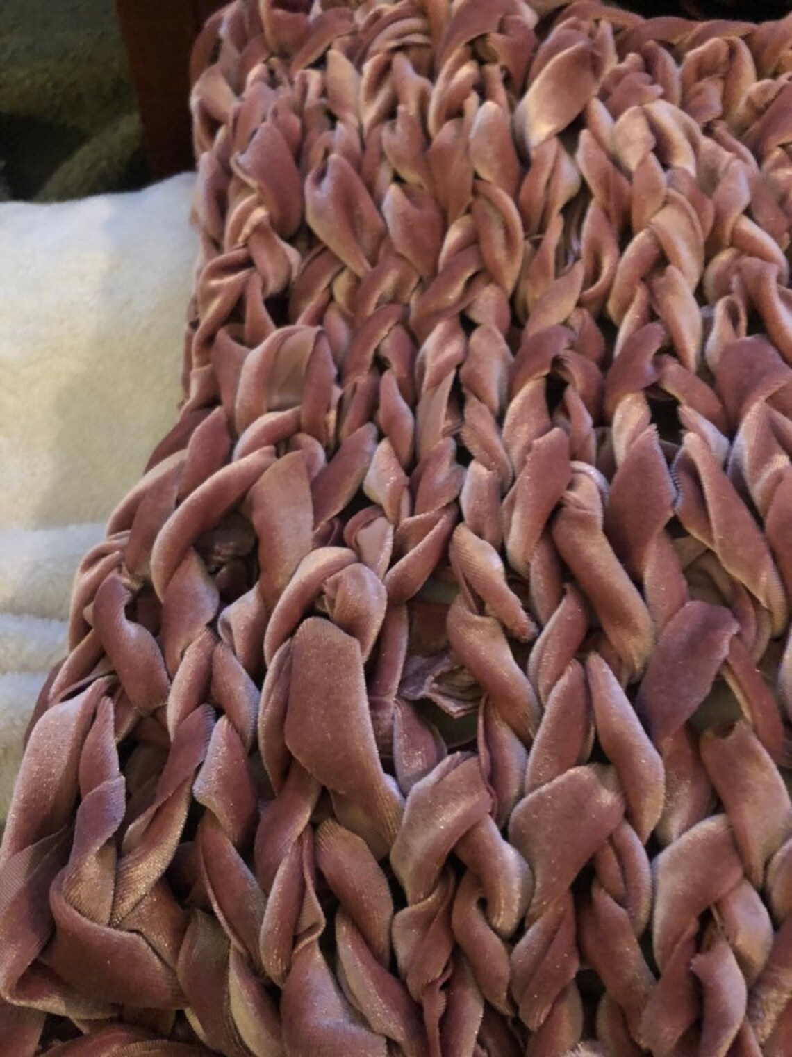 Thick Velvet Knit Bump Blanket / Velvet Pink Layering Blanket Etsy