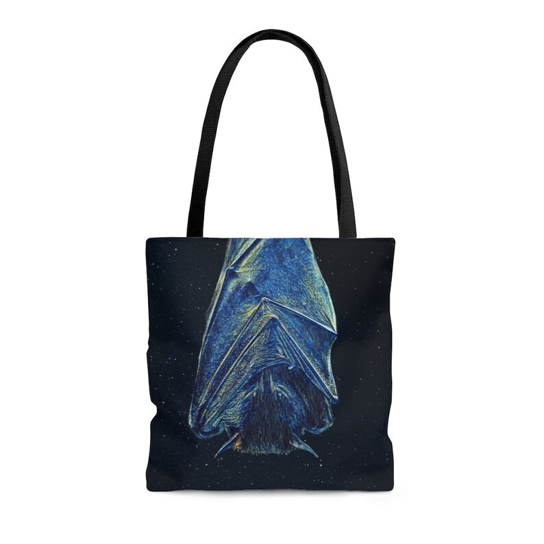 Starry Night Bat Tote Bag / Cute Hanging Bat Etsy