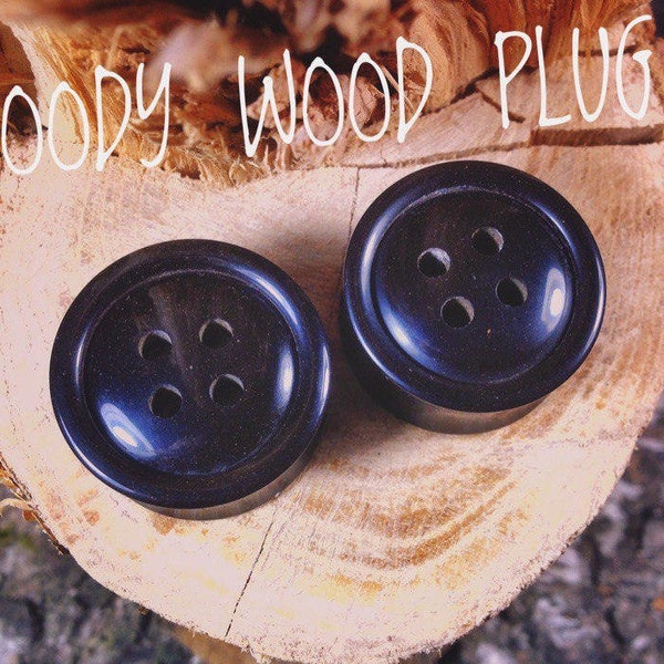 Black ebonite ear gauges Buttons - ebonite plugs Buttons - gauges in ear  buttons - ear gauges sizes 14mm 18mm 22mm 30mm 34mm 36mm 38mm