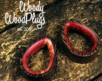 Wood teardrop plugs - teardrop gauges - dropshaped plugs wooden jewelry - drop plugs 18 mm 19 mm 20 mm 22 mm 24 mm 25 mm 26 mm 28 mm 30 mm