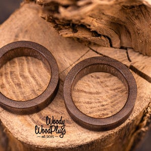 Wenge Ear tunnels - wood tunnels - organic tunnels - natural ear tunnels - ear plugs - wenge wood plugs 10 mm 12 mm 14 mm 16mm 18mm 20mm 22 Nut