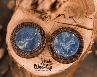 2 Pezzi Nuovi Tappi Per Le Orecchie In Legno Calibri Orecchini Donna - Foto 8