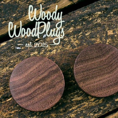 Sapele Ear Plugs 0g 00g/ Natural Ear Plugs Wood Plugs Etsy