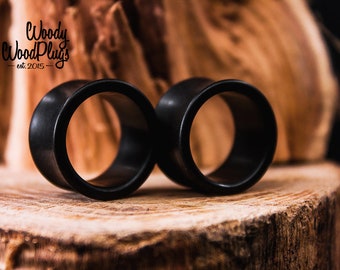 Black ear tunnels - Thin walled ear gauges 10mm 00g 12mm 1/2'' 14mm 9/16" 16mm 5/8" 18mm 3/4" 20mm 22mm 24mm 26mm 28mm 30mm 33mm 36 mm 38mm