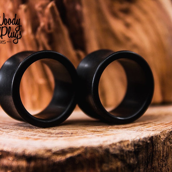 Black ear tunnels - Thin walled ear gauges 10mm 00g 12mm 1/2'' 14mm 9/16" 16mm 5/8" 18mm 3/4" 20mm 22mm 24mm 26mm 28mm 30mm 33mm 36 mm 38mm