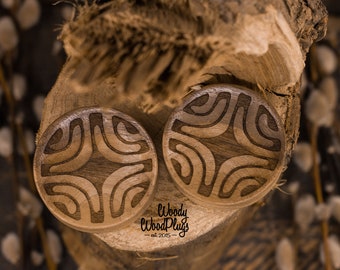 Sacred Concave Ear Plugs – Handmade Saddle Fit Gauges – Organic Body Jewelry – Minimalist Wood Plugs – Gift for Stretched Ears 18 to 50mm