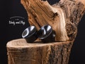 Black Concave ear plugs, pair of concave ear gauges 12mm 14mm 15mm 16mm 18mm 20mm  22mm 24mm 26mm  28mm 30mm 32mm 34mm 35mm 36mm 38mm 40mm product logo