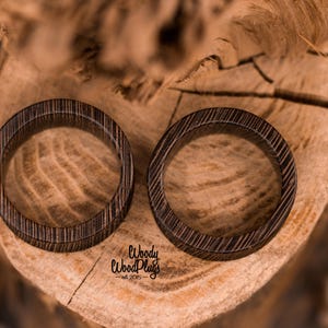 Tunnels d'oreille en wengé - tunnels en bois - tunnels organiques - tunnels d'oreille naturels - bouchons d'oreille - bouchons en bois de wengé 10 mm 0 g 12 mm 14 mm 16 mm 18 mm 20 mm