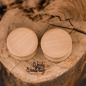 Handmade Beech Wood Ear Plugs – Organic Saddle Fit Gauges for Stretched Ears – Natural Lightweight Body Jewelry – Custom Gift for Him or Her