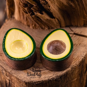 Teardrop Avocado Wood Plugs – Handmade Saddle-Fit Gauges – Organic Body Jewelry – Fun Gift for Stretched Ears 16 to 50mm Vegan Plugs image 5