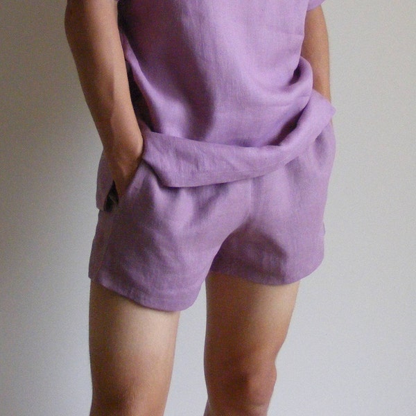 Simply Mens Linen Shorts / Dusty Pink / 100% Linen / Men's Linen Shorts / Boxers / Boxer Shorts