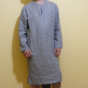 Mens  Linen Nightshirt / Lounge Wear / Flax Night Shirt / Pajama Shirt