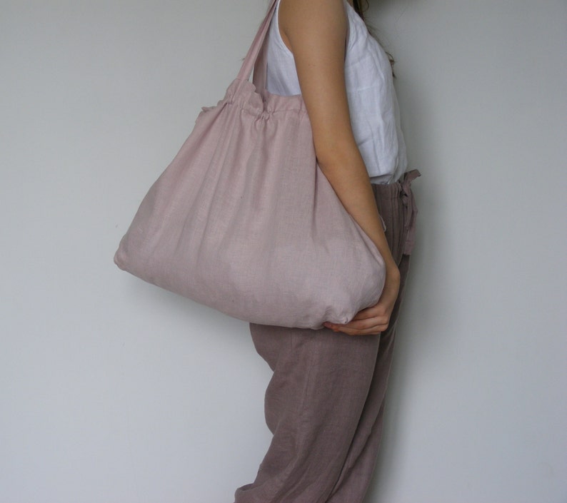 large linen tote