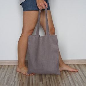 Tote Leinen Tasche / Schultasche / Leinen Schulter Handtasche / Leinen Einkaufstasche / Shopper
