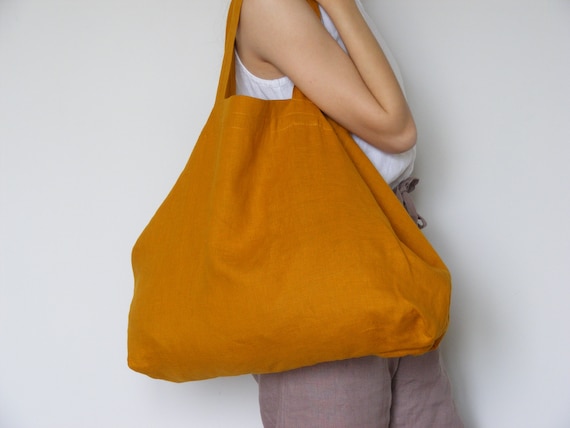 linen beach bag