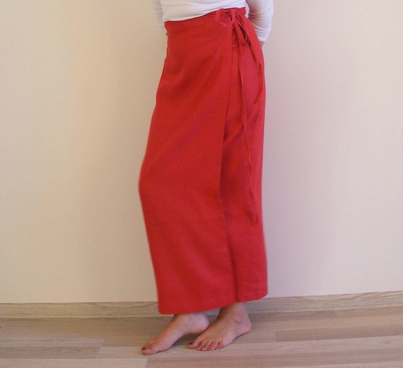 Linen Wrap Skirt: Adjustable Waist, Mini, Midi, or Maxi Length