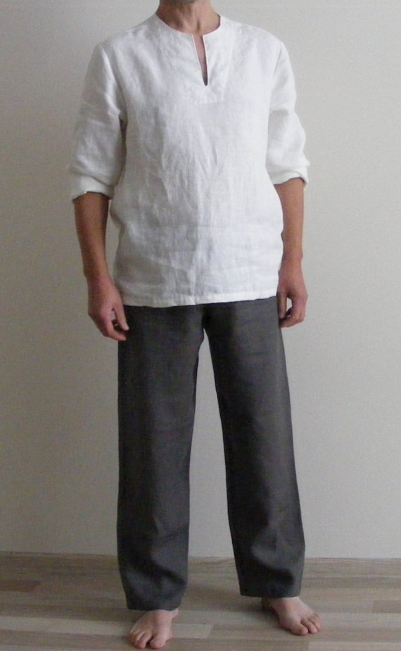 Mens Linen Lounge Pants Weekend Linen Pants Yoga Pants Pajamas