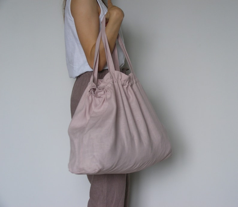 large linen tote
