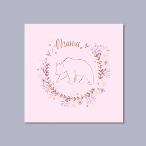 Mama Bear card. Mothers Day card. Mama bear gift. New mum card. Baby shower card. Birthday bear card image 1