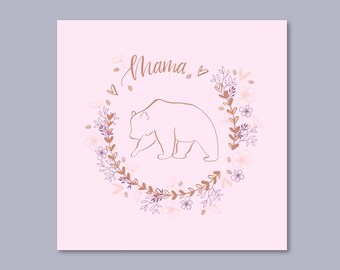 Mama Bear card. Mother’s Day card. Mama bear gift. New mum card. Baby shower card. Birthday bear card