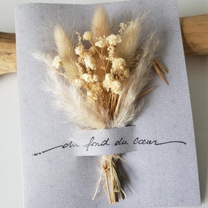Carte condoléances. Carte deuil. Carte fleurs séchées. image 3