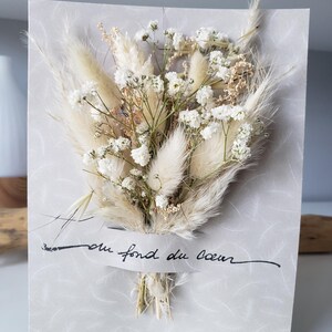 Carte condoléances. Carte deuil. Carte fleurs séchées. Condoléances. Carte sépulture. image 5