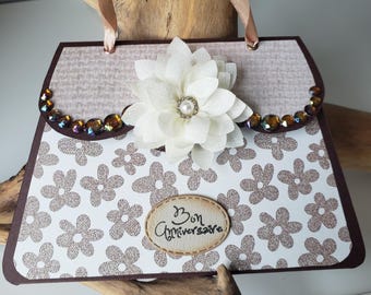 Handbag card. Girl's birthday card. Birthday card.