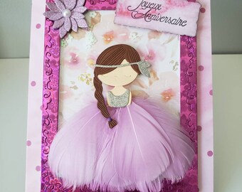 Carte D Anniversaire Fille Etsy