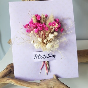 Congratulations card. Dried flower card. Retirement card. Wedding card. image 2