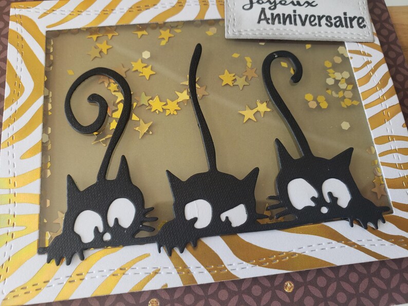Carte chat. Carte anniversaire. Carte anniversaire homme. Carte anniversaire femme. image 4
