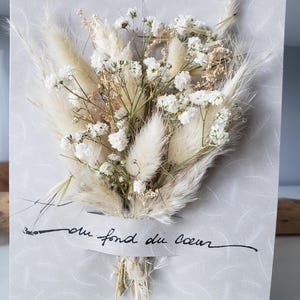 Carte condoléances. Carte deuil. Carte fleurs séchées. Condoléances. Carte sépulture. image 6