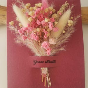 Happy retirement card. Retirement card. Retirement card. Dried flowers. Retirement/birthday/corporate gift cards