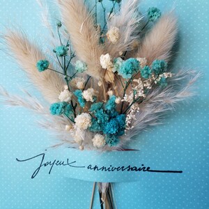 Carte anniversaire. Carte anniversaire mixte. Carte fleurs séchées. image 3
