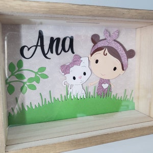 Wooden piggy bank. Girl&#39;s piggy bank. Piggy bank. Customizable piggy bank. Gift for little girl.