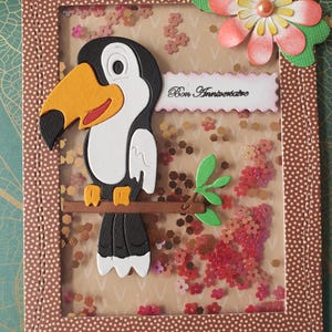 Carte oiseau. Carte original. Carte anniversaire fille. Carte anniversaire garçon. Carte toucan. image 5