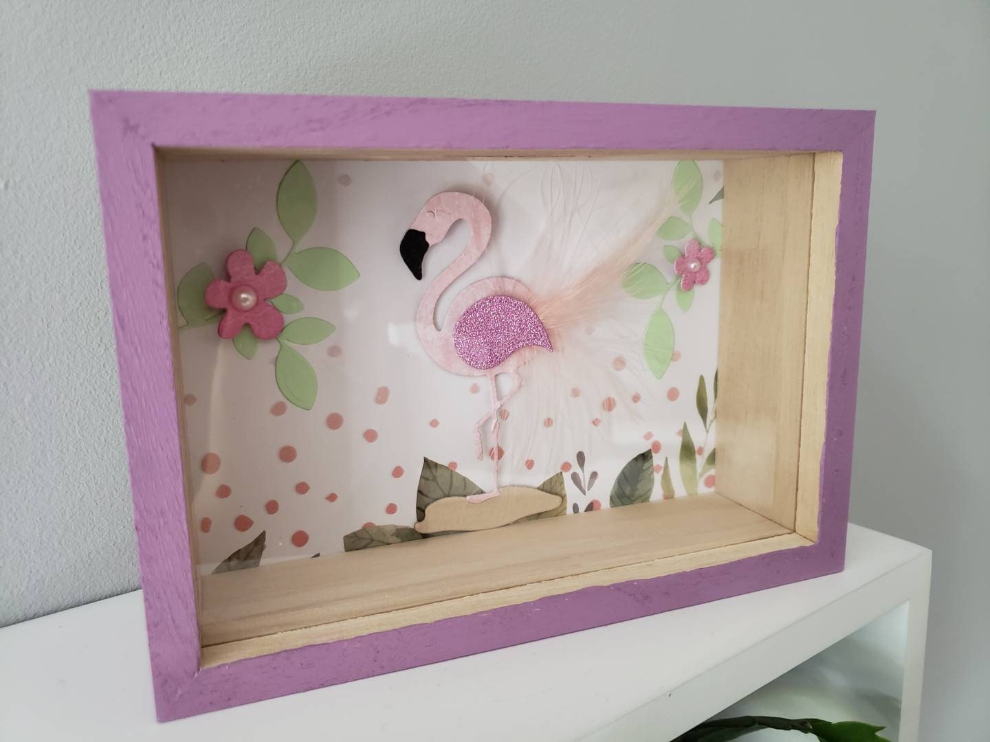 Tirelire Personnalisable. Tirelire en Bois. Flamand Rose. Fait Main.
