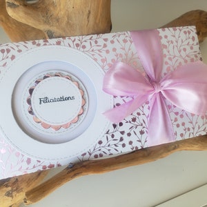 Carte félicitations. Enveloppe cadeau. Carte pochette cadeau. Carte mariage. Carte communion. Faire-part mariage.
