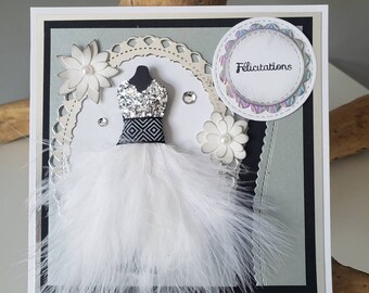 Carte félicitations. Carte mariage. Carte communion. Carte félicitations fait main.
