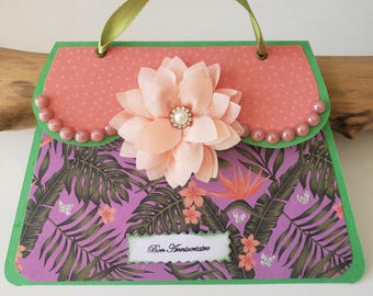 Carte sac à main. Carte anniversaire. Carte anniversaire fille.