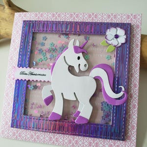 Carte anniversaire licorne. Carte anniversaire petite fille. Carte fille. Licorne. image 7
