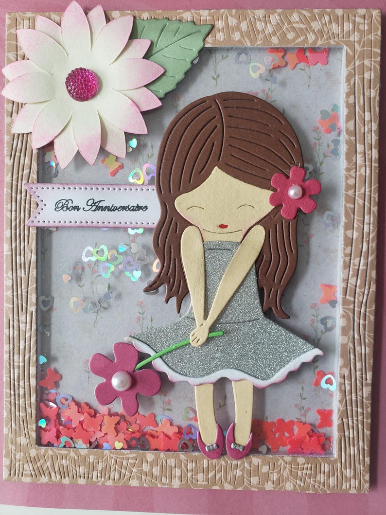 Carte anniversaire. Carte joyeux anniversaire. Carte cadeau. Carte fille. Carte anniversaire fille. image 5