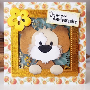 Birthday card. Boy's birthday card. Dog card. Dog birthday card.